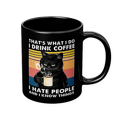 Фото товара Кружка I drink coffee (черная)