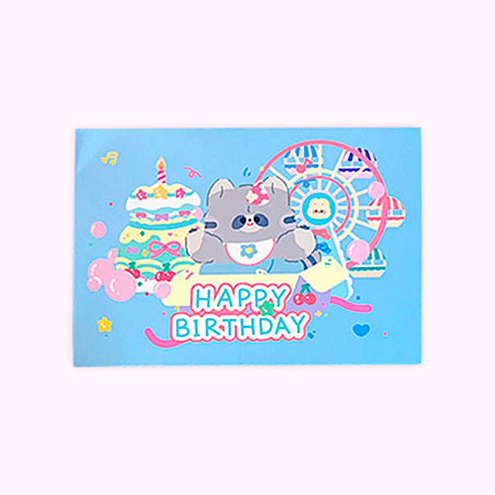 Фото товара 2 Открытка Happy Birthday blue