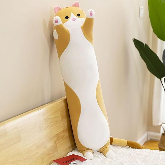 Фото товара Игрушка-подушка Кот-батон XL (оранжевый)